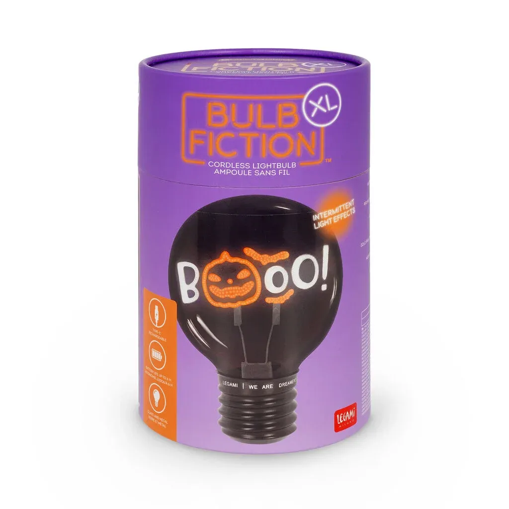 Lampada Decorativa da Tavolo a Forma di Lampadina Pumpkin Booo - Bulb Fiction XL Lampada Decorativa da Tavolo a Forma di Lampadina Pumpkin Booo - Bulb Fiction XL