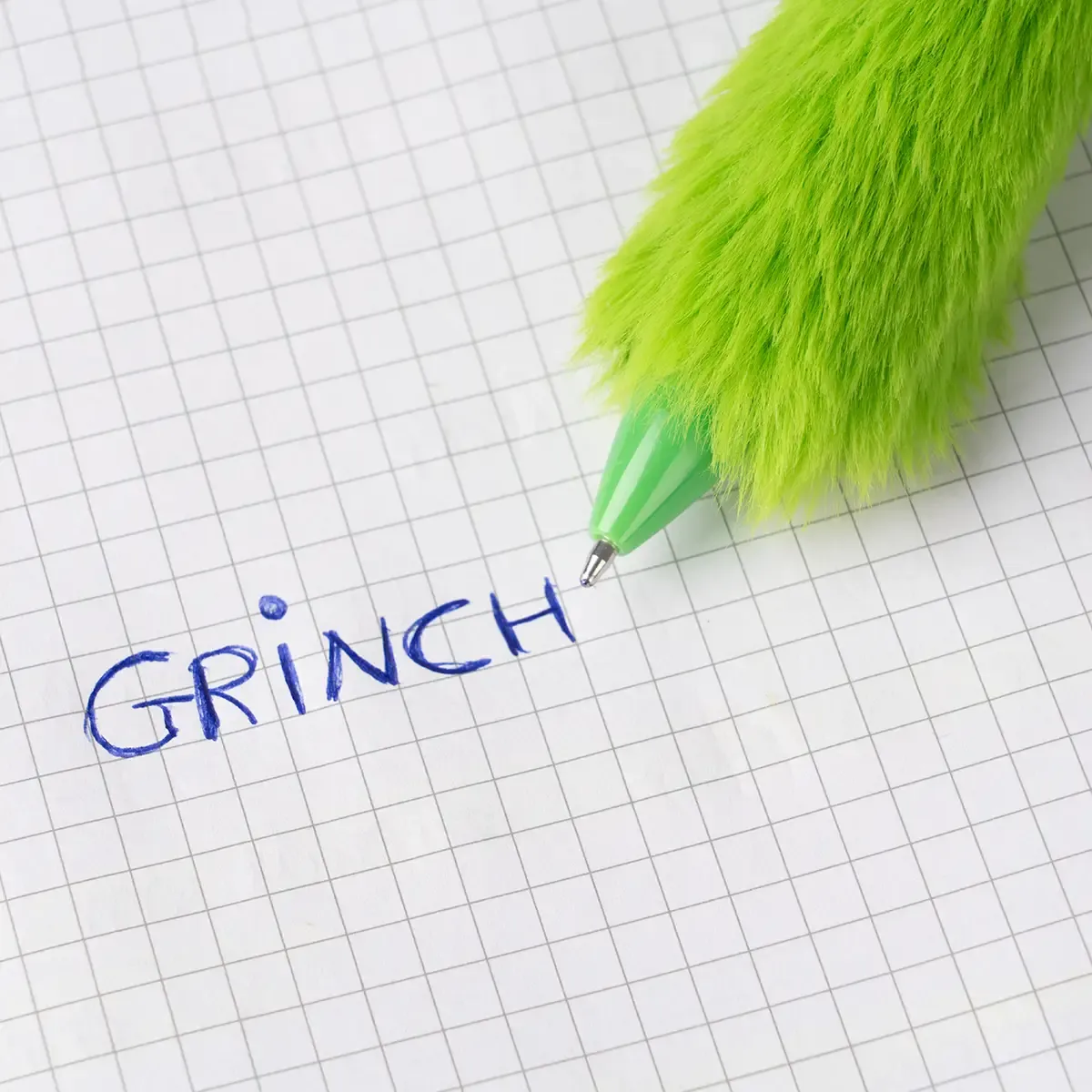 Penna a scatto in Peluche The Grinch – Inchiostro Blu