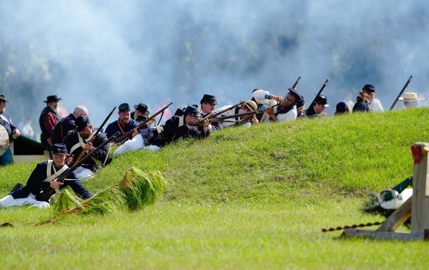 Civil War Reenactors at Work