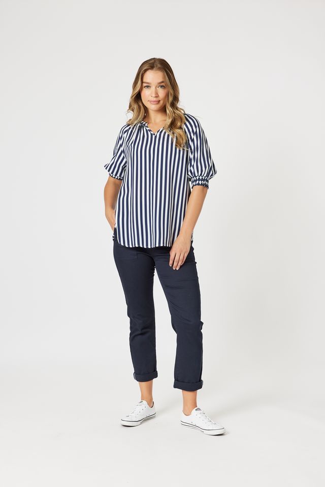 Harlequin Stripe Top