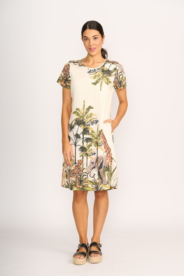 TP14601 Pintuck Swing Back Dress