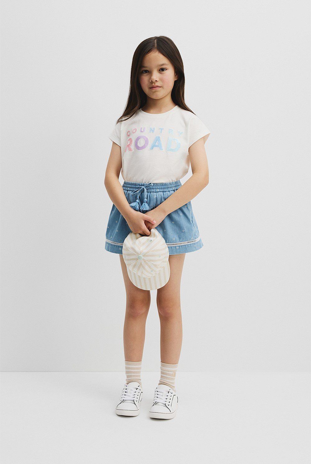 Sequin Logo Child Tee