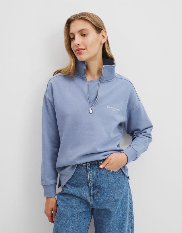 Zip Collar Sweat