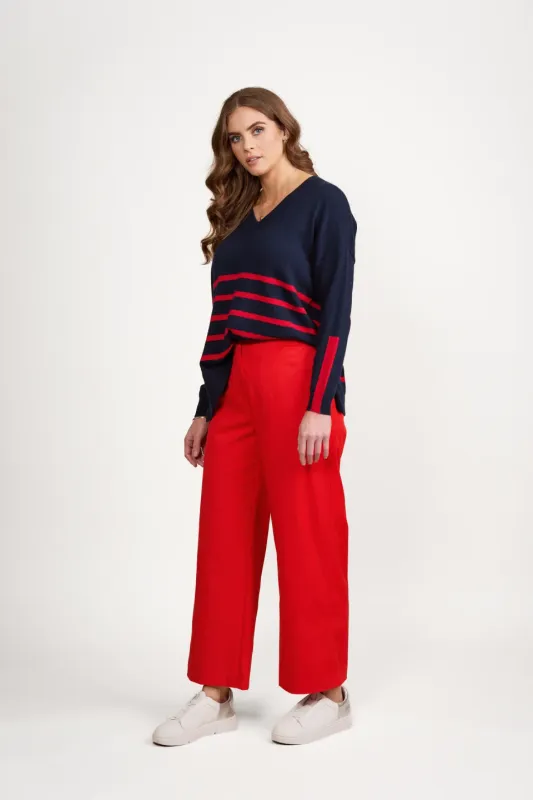 Wide Leg Ankle Grazer Pant - 5023