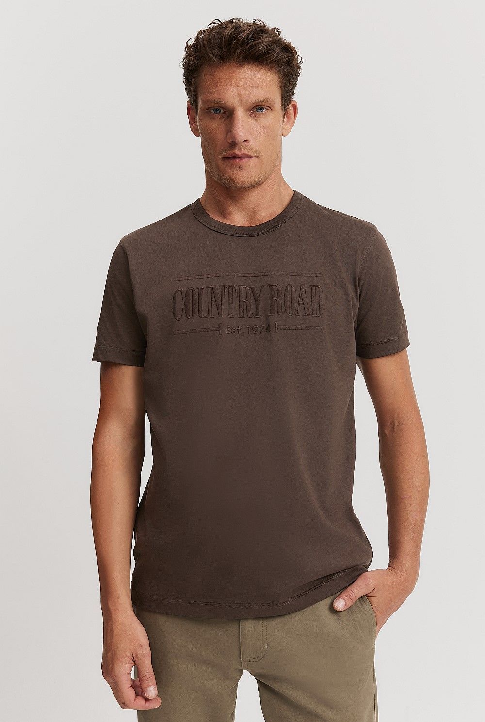 Heritage Logo Tee, Colour: Dark Brown, Size: S
