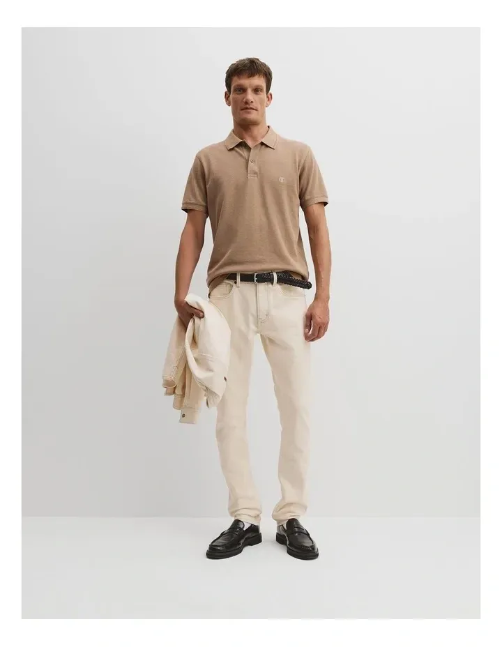 Vac Pique Polo, Colour: Oak Marle, Size: S