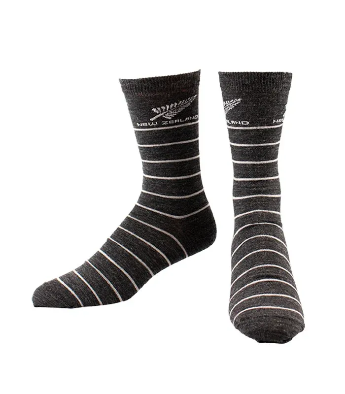 Merino Fern &amp; Stripe Sock