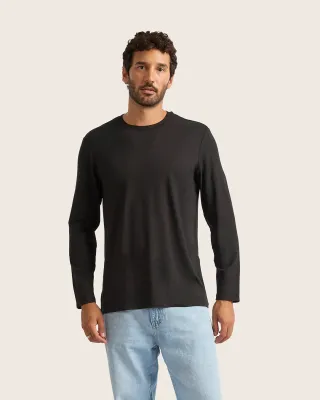 Mens Long Sleeve Crew Neck T-Shirt