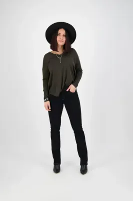 Mode Jean -5009, Colour: Black Denim, Size: 8