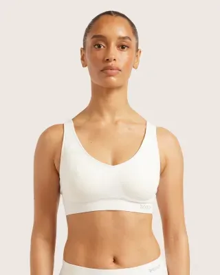 Padded Shaper Crop Bra, Colour: White, Size: Small