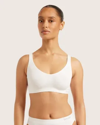 Shaper Crop Bra, Colour: White, Size: Small