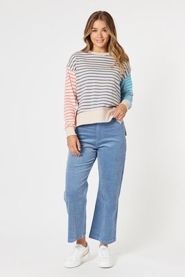 Lucy Stretch Cord Pant, Colour: Blue, Size: XS