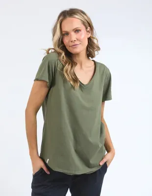Pima Vee Tee, Colour: Khaki, Size: 8