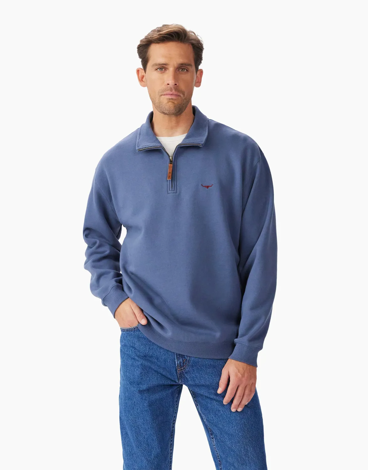 Mulyungarie 1/4 Zip Sweatshirt, Colour: Blue, Size: M