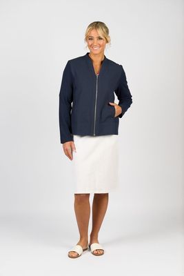 Zip Up Jacket - 2103, Colour: Ink, Size: 8