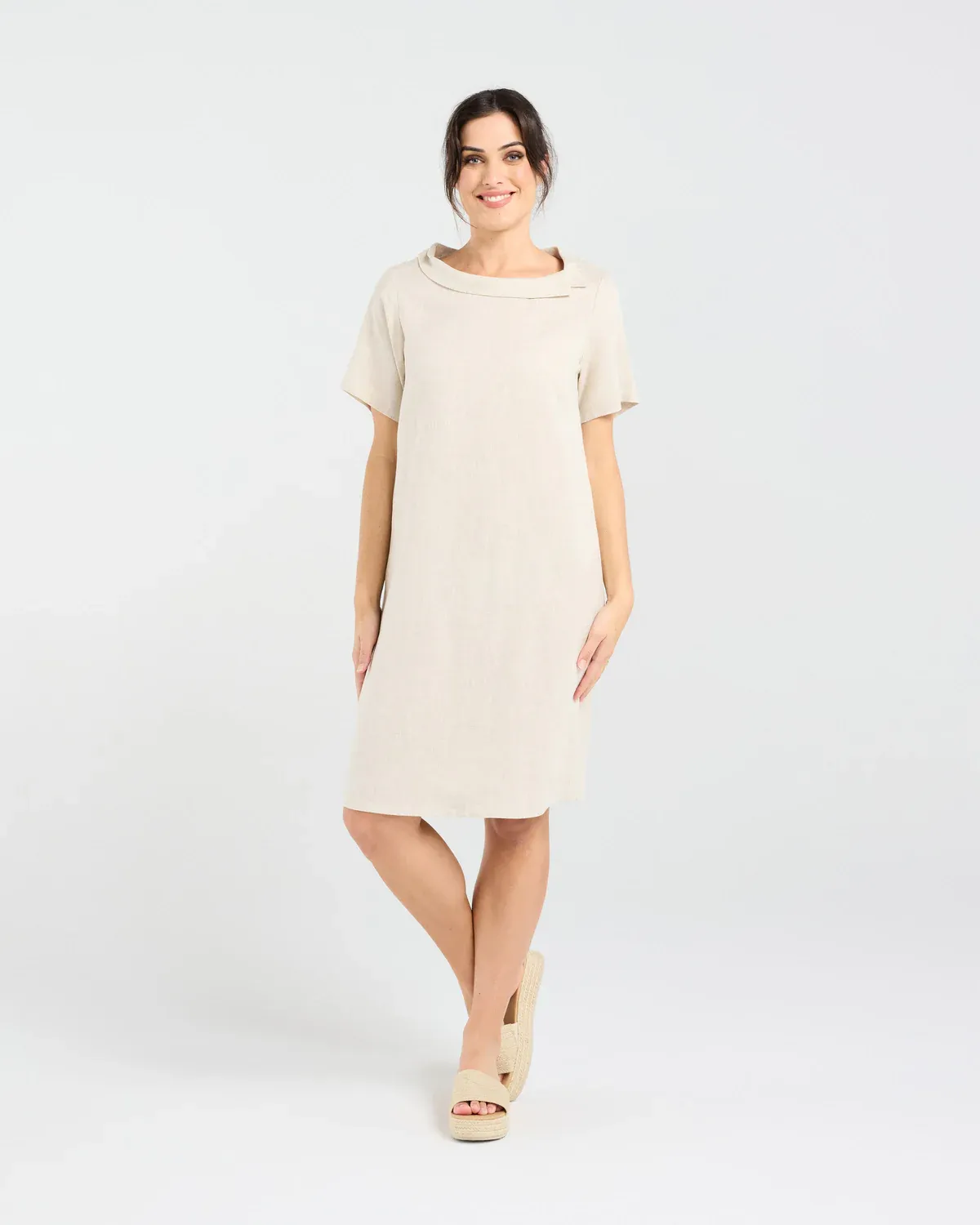 Natcha Linen Button Back Dress
