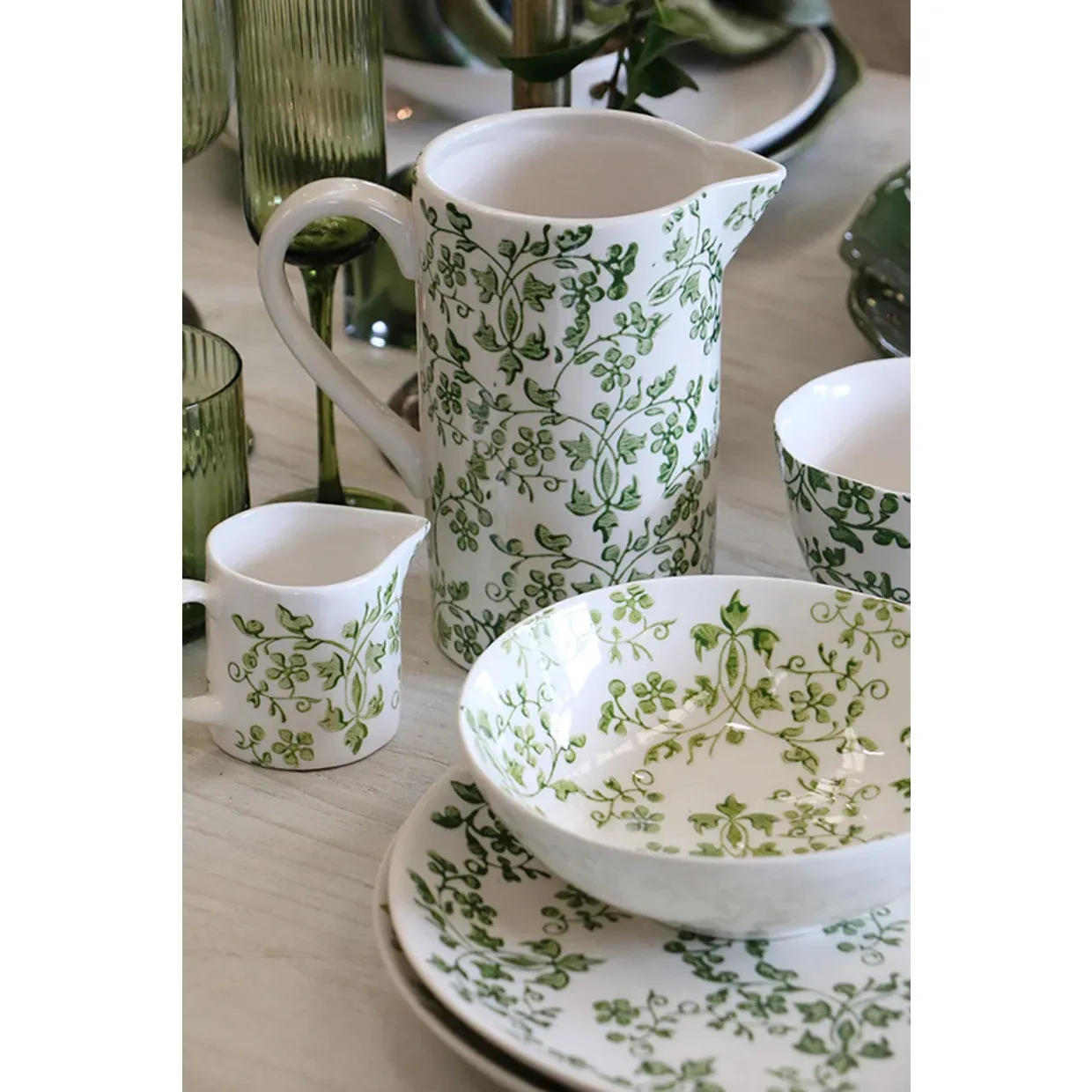 Florentine Verde Hand painted Plate