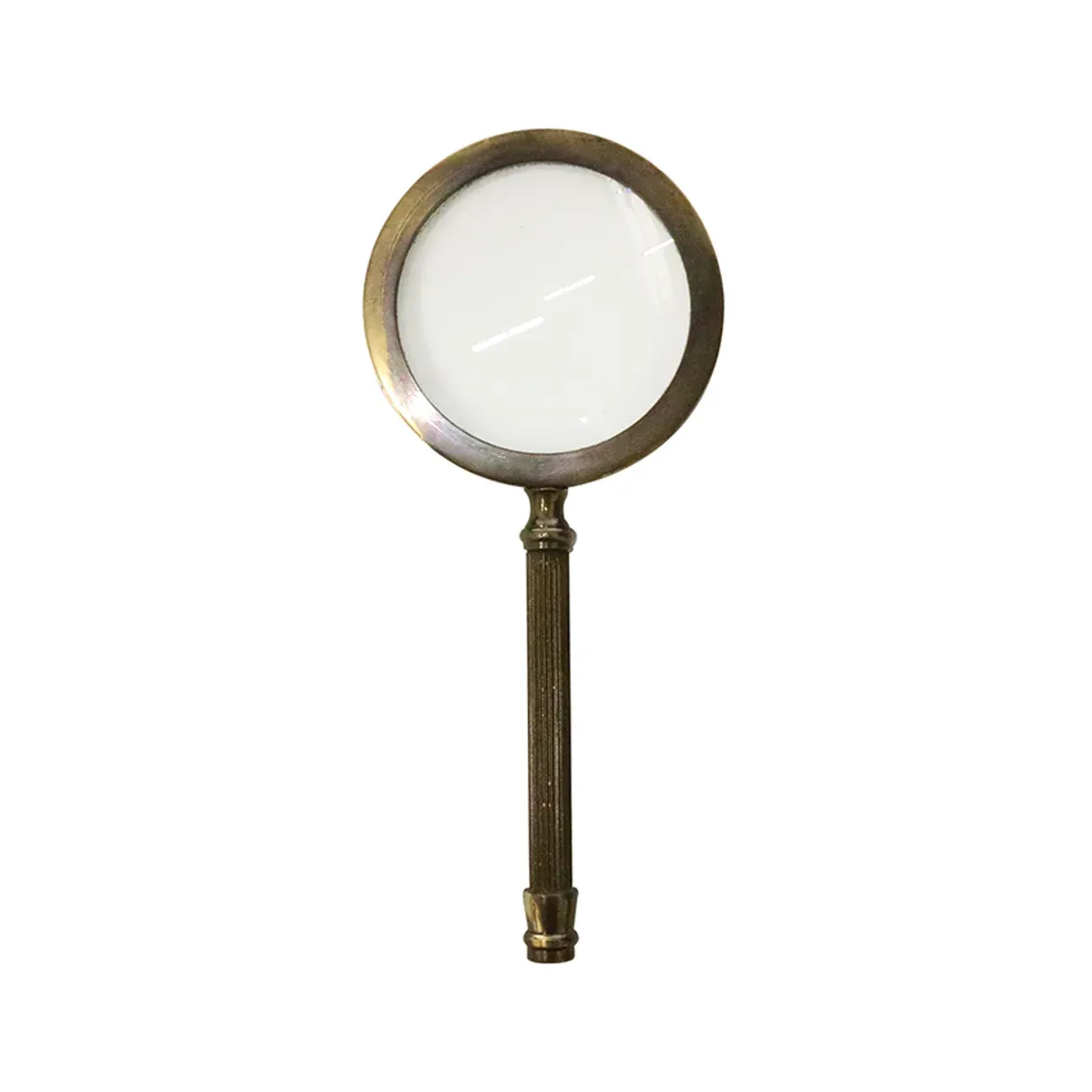 Magnifying brass glass