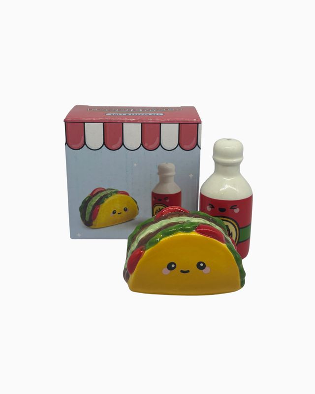 Salt &amp; Pepper Set - Frida the Taco &amp; Hot Sauce