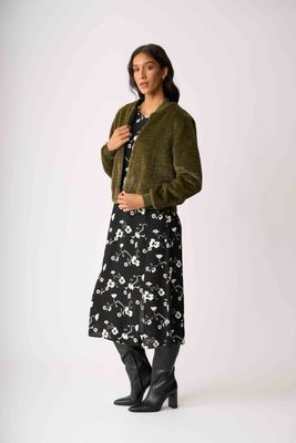 Fur Sure Aviator Jacket, Colour: Khaki, Size: 8