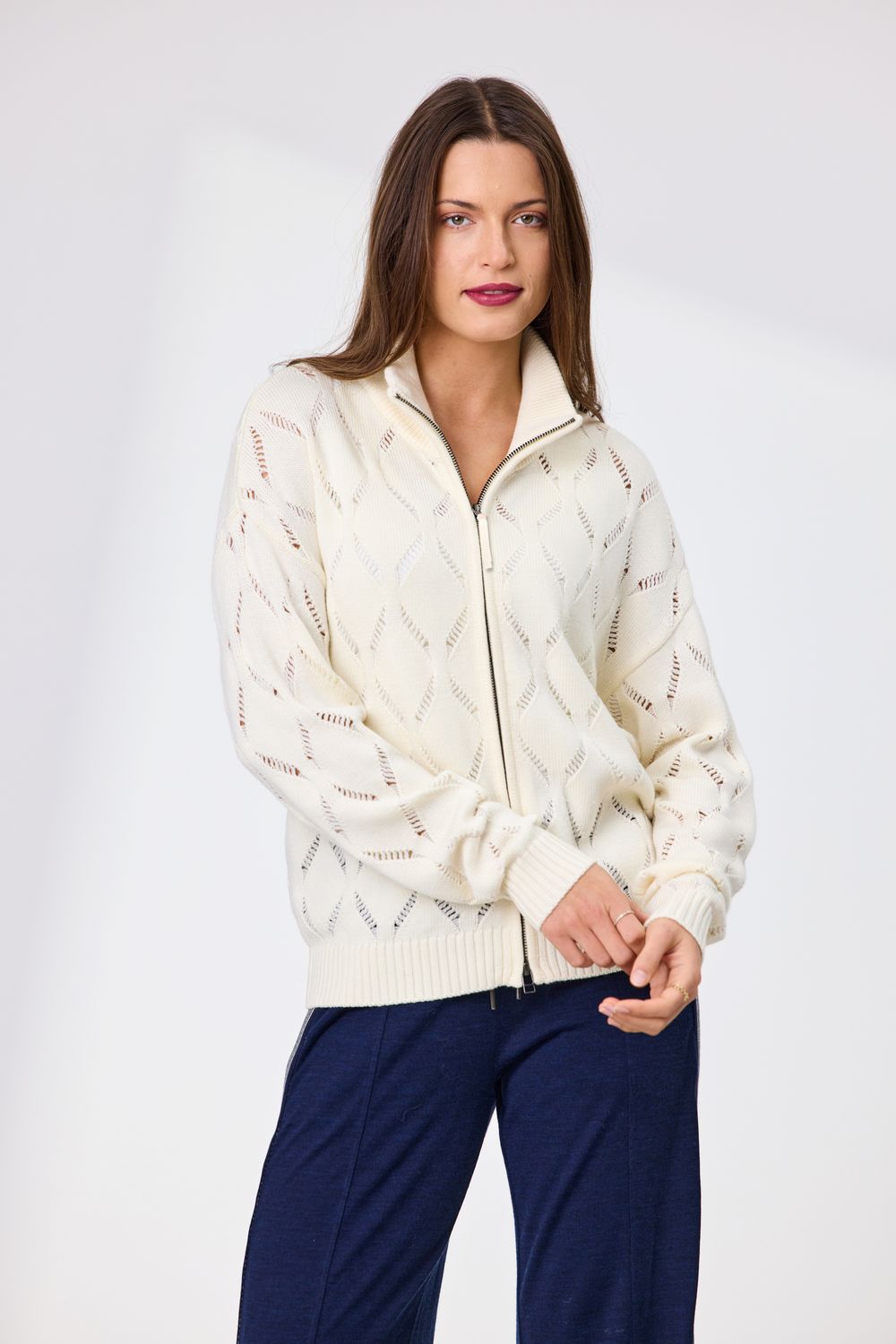 Renee Zip Front Merino Jacket