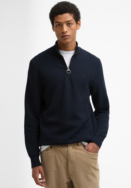 Honeycomb Half Zip Sweater