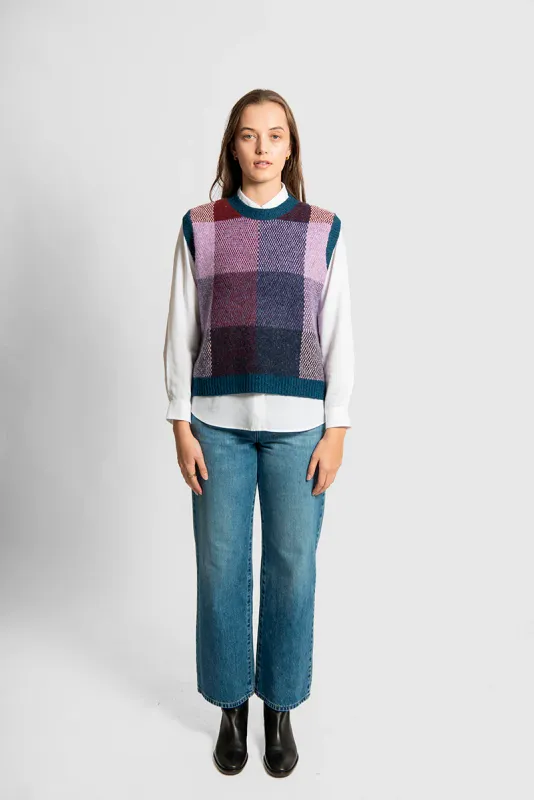 Birdseye Check Vest