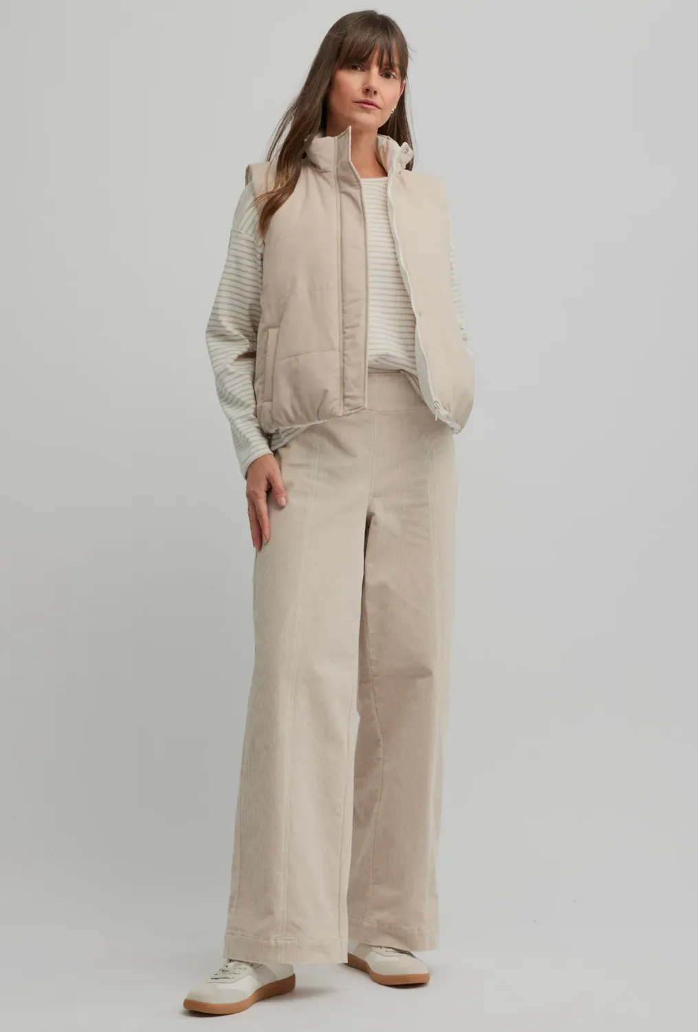 Woods Wide Leg Pant, Colour: Almond 1, Size: 8