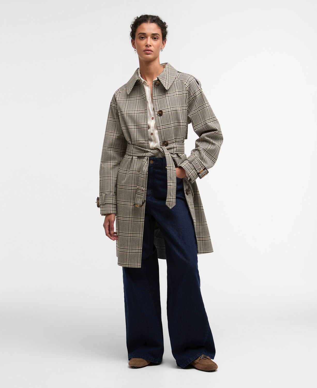 Maia Check Showerproof Trench