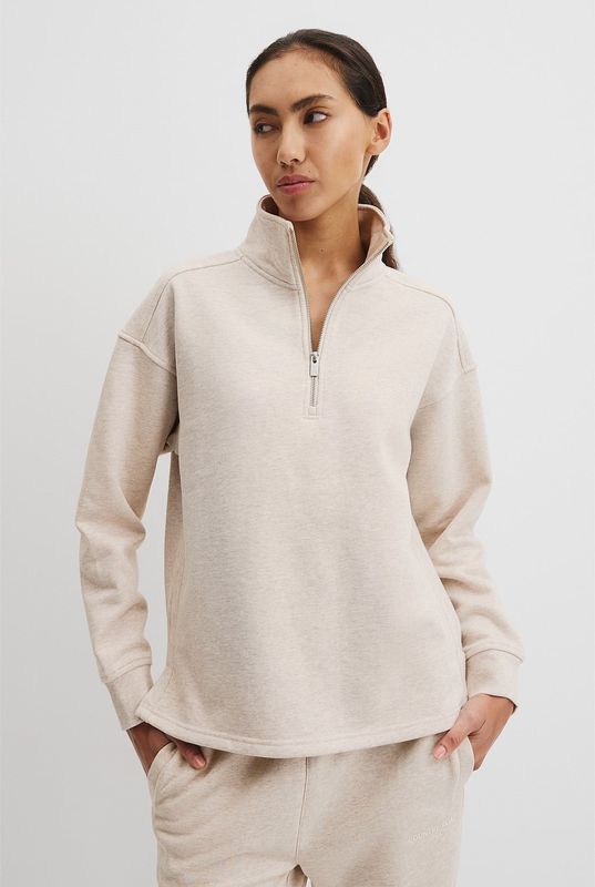 Womans Zip Neck Sweat