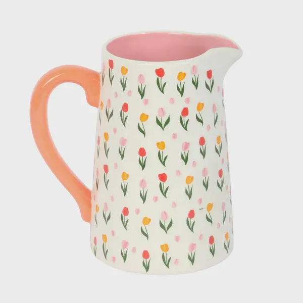 Tulip Print Ceramic Jug