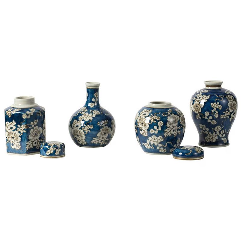 Blue And White Jar And Vases
