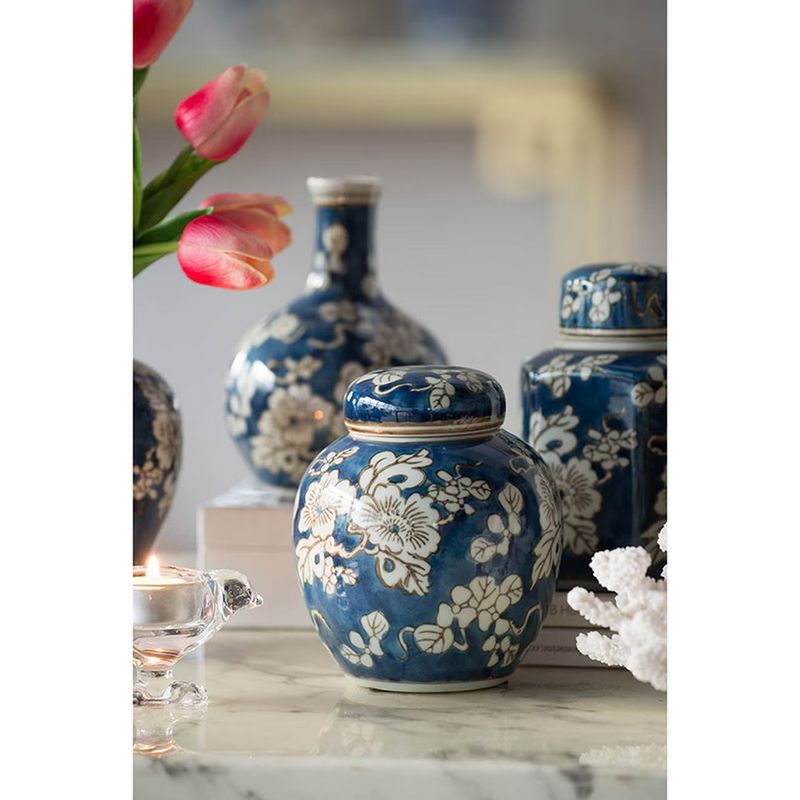 Blue And White Jar And Vases