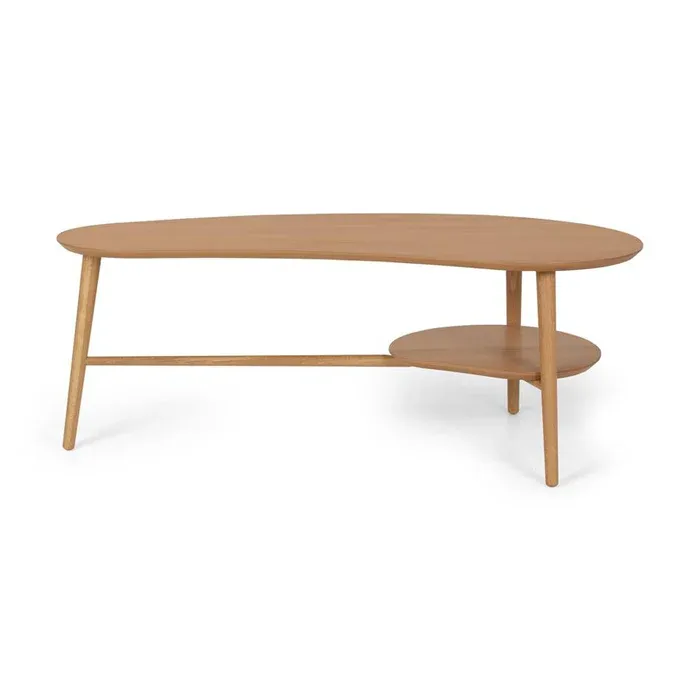 Oslo Coffee Table Shaped with Shelf