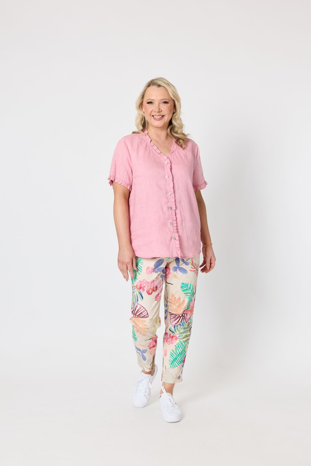 Audrie Linen Top