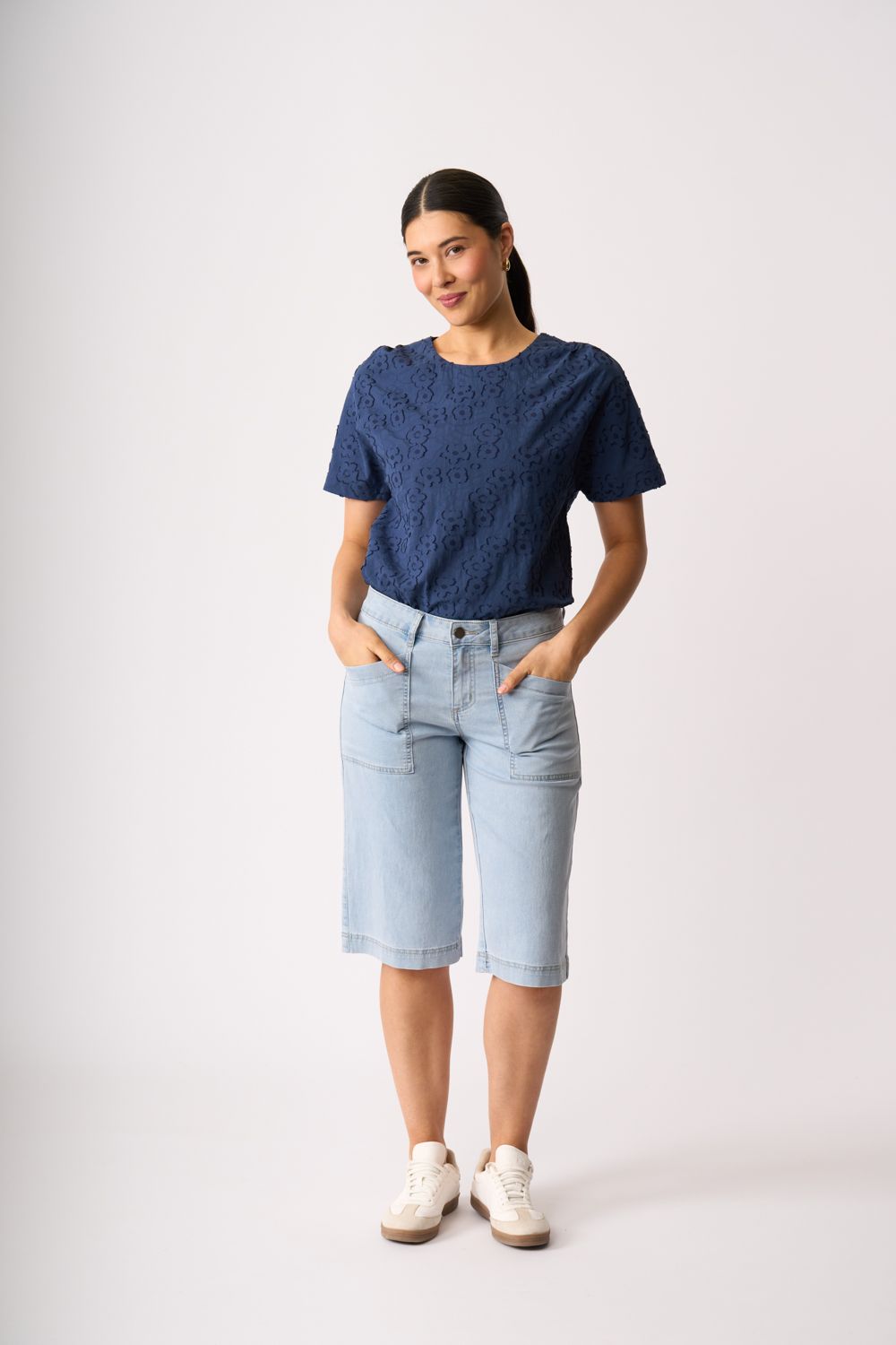 Denim Utility Shorts