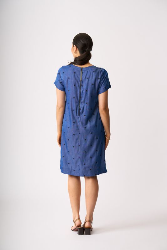 Spot On A Line Dress