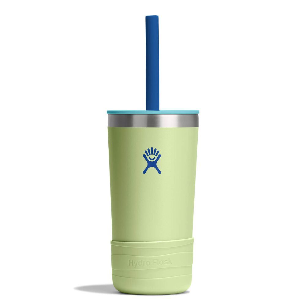 Kids 12oz Tumbler With Straw And Boot, Colour: Seedling Green