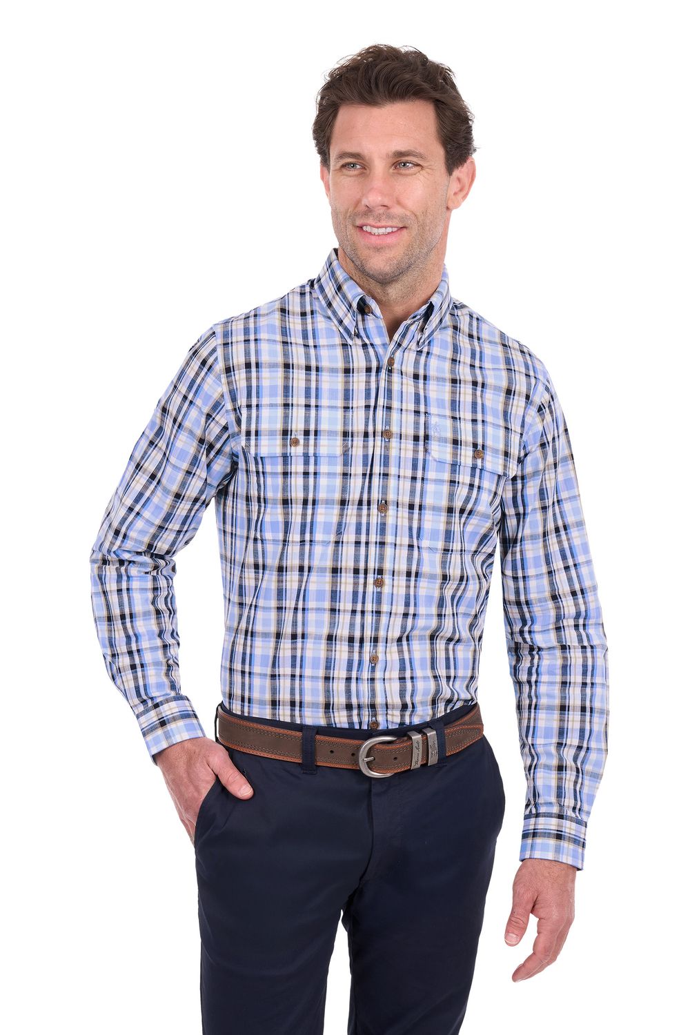 Mens Roman 2 Pocket LS Shirt