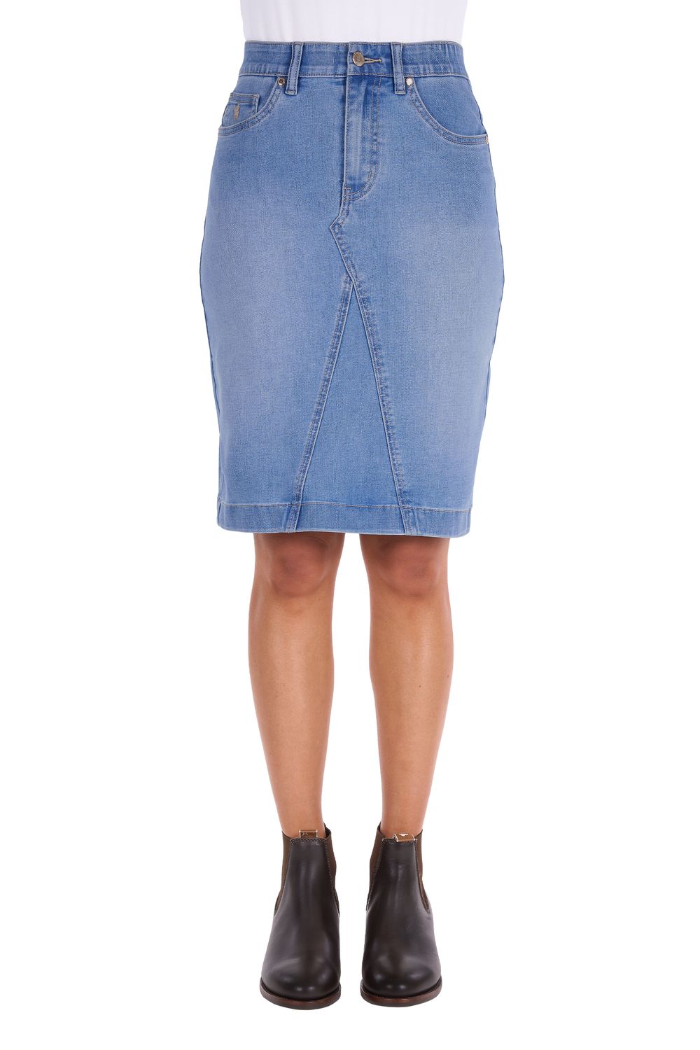 Womens Ebony Denim Skirt