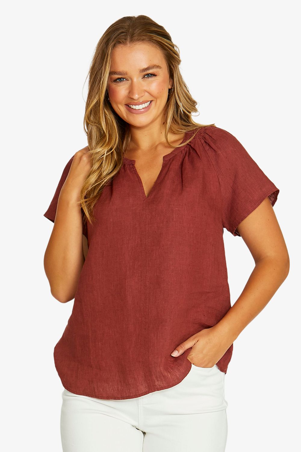 Shirred Neck Top
