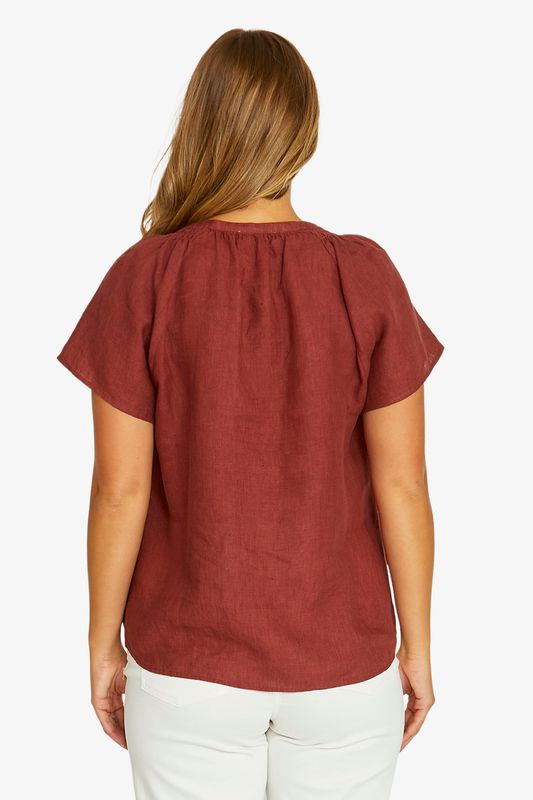 Shirred Neck Top