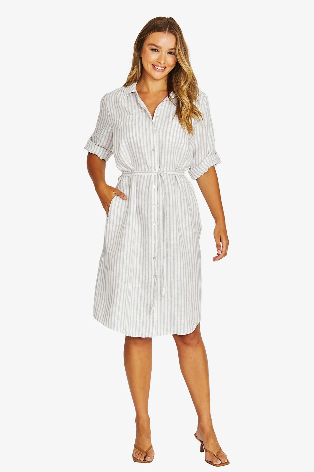 Striped Linen Dress