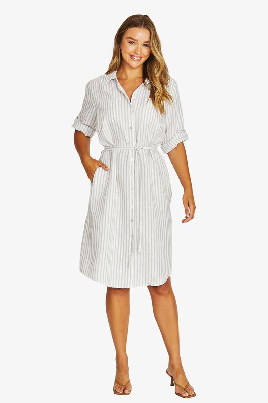 Striped Linen Dress