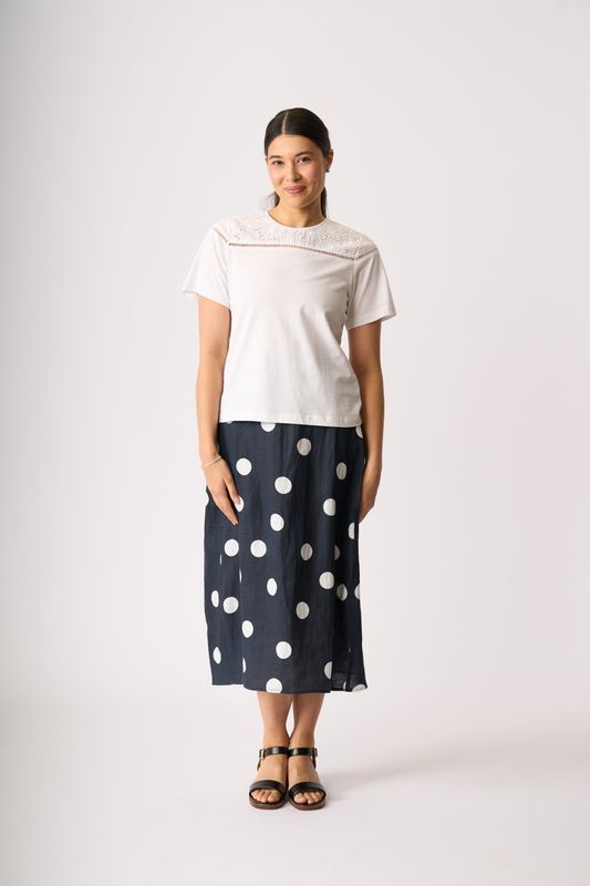 Broderie Detail T-Shirt