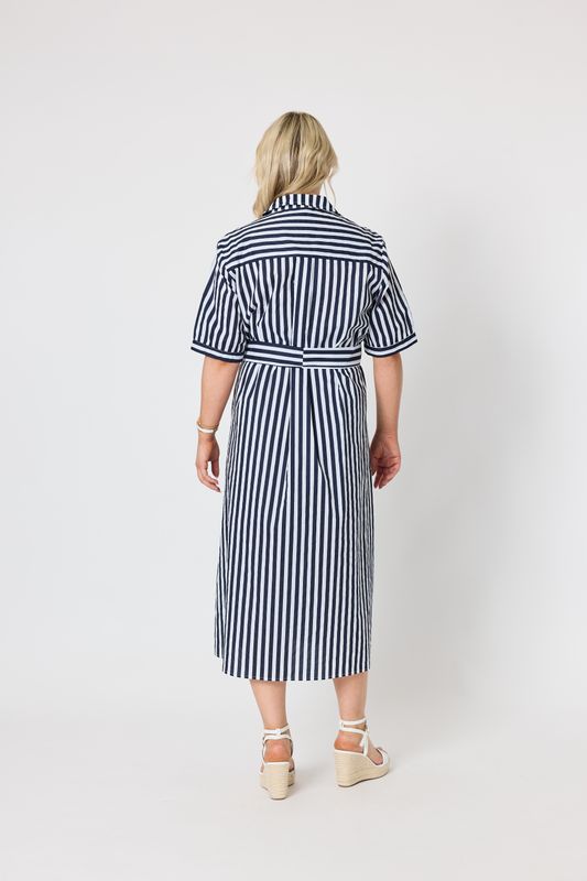 Riviera Stripe Shirtdress