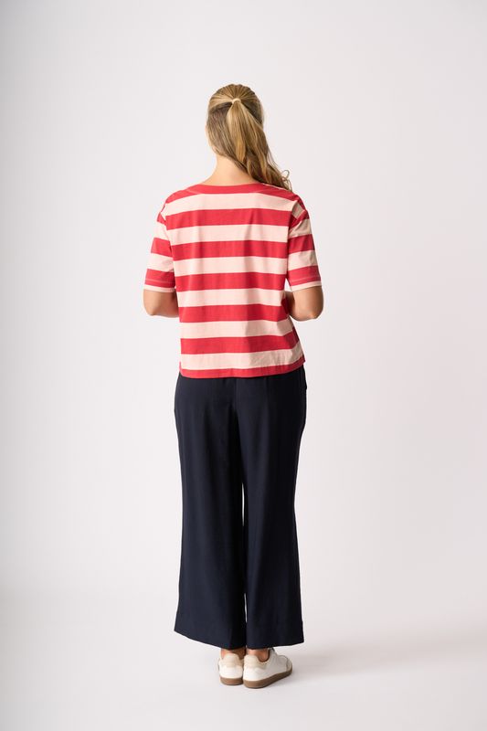 Pull On Straight Linen Trouser
