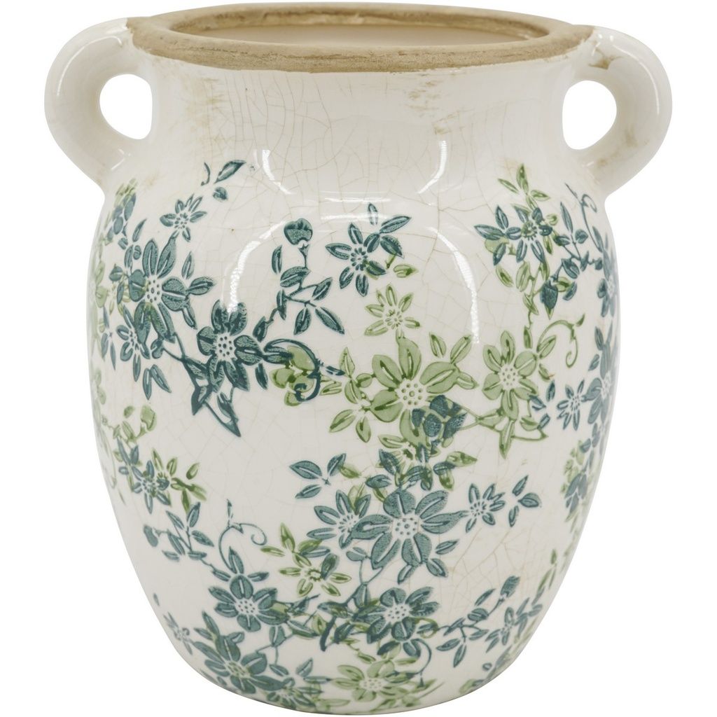 Green Floral Vase