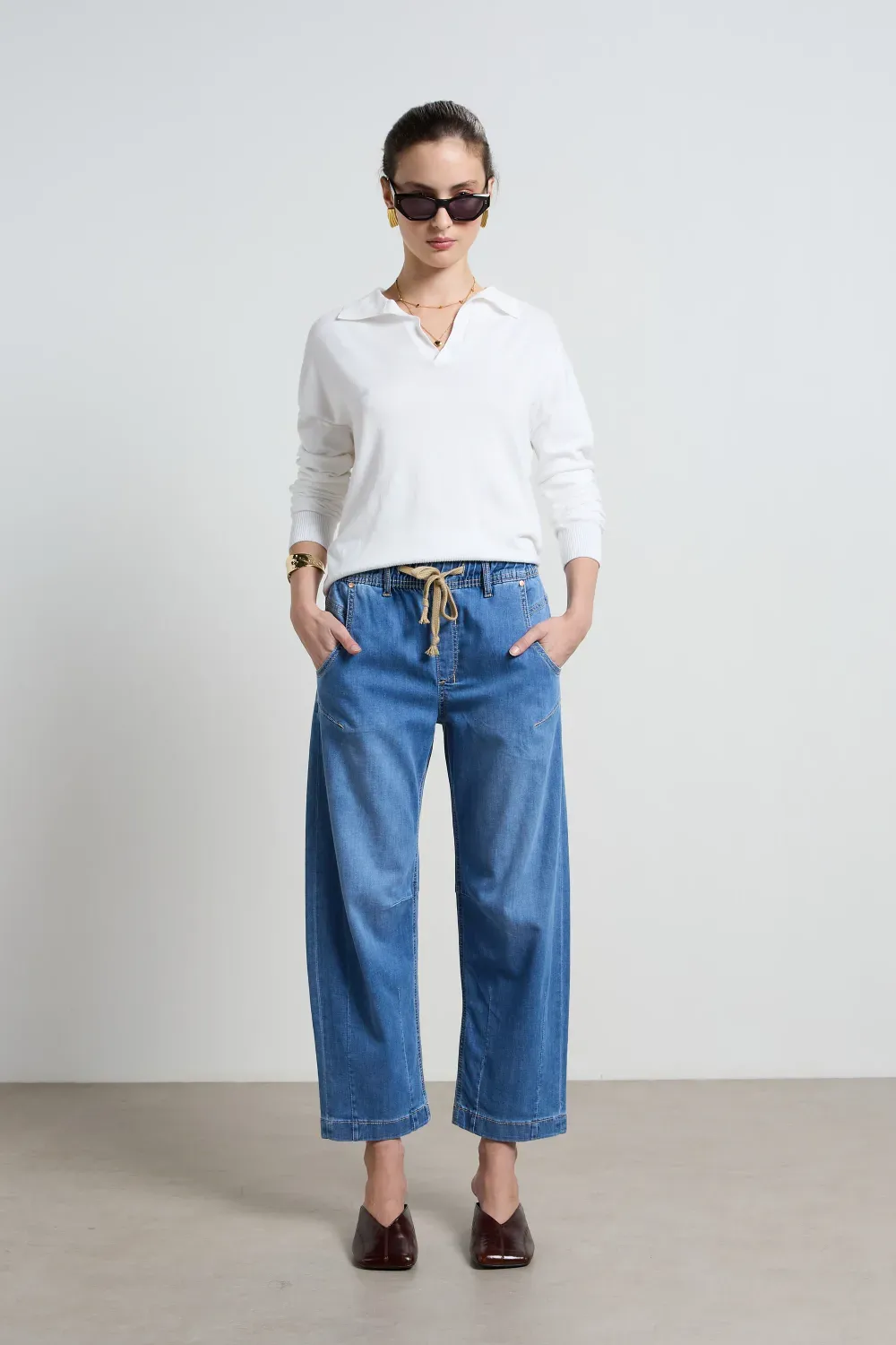 Active Barrel Jeans, Colour: Rodeo Blue, Size: 8