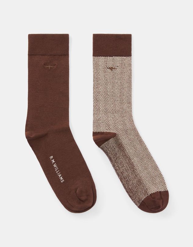 Nelson Herringbone Sock 2 Pack